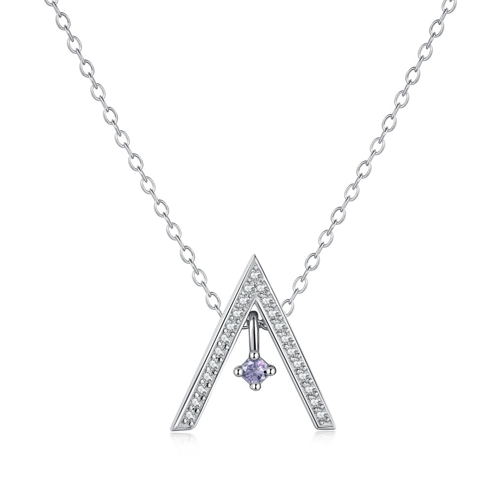 [AuraEcho]Sparkling "A" Shape Necklace