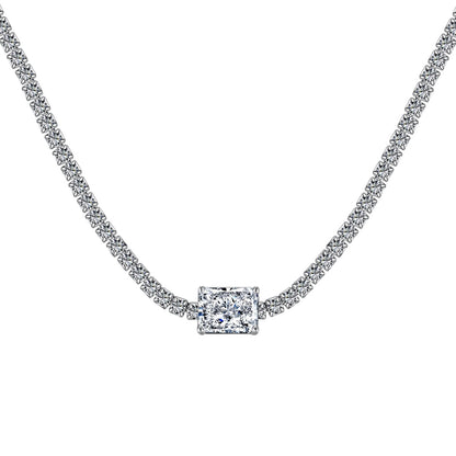 [AuraEcho]2.0 carat Ornate Emerald Cut Necklace