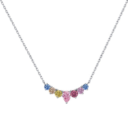 [AuraEcho]Dainty Colorful Heart Necklace
