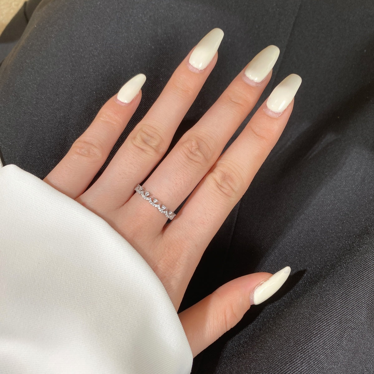 [AuraEcho]Elegant Resplendent Round Shape Party Ring