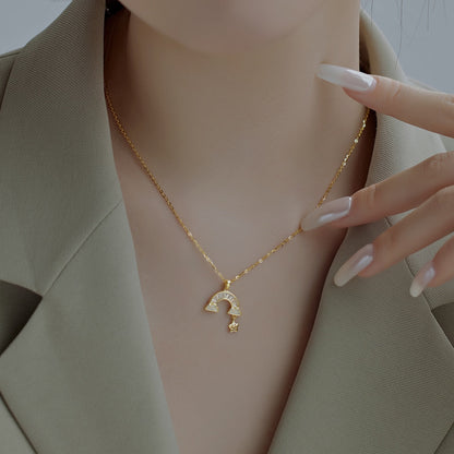 [AuraEcho]Unique Rainbow Star Necklace