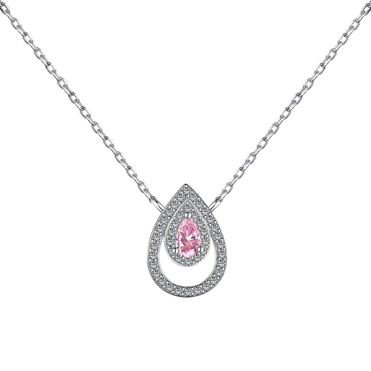 [AuraEcho]Sparkling Pear Cut Necklace
