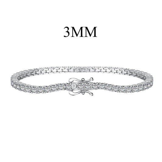 [AuraEcho]Dainty Charming Round Cut Tennis Bracelet
