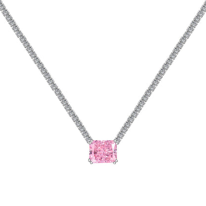 [AuraEcho]4.0 Carat Elegant Radiant Cut Necklace