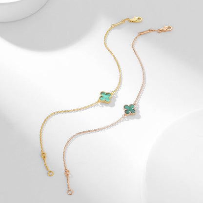 [AuraEcho]CLOVER BRACELET MALACHITE 1 MOTIF