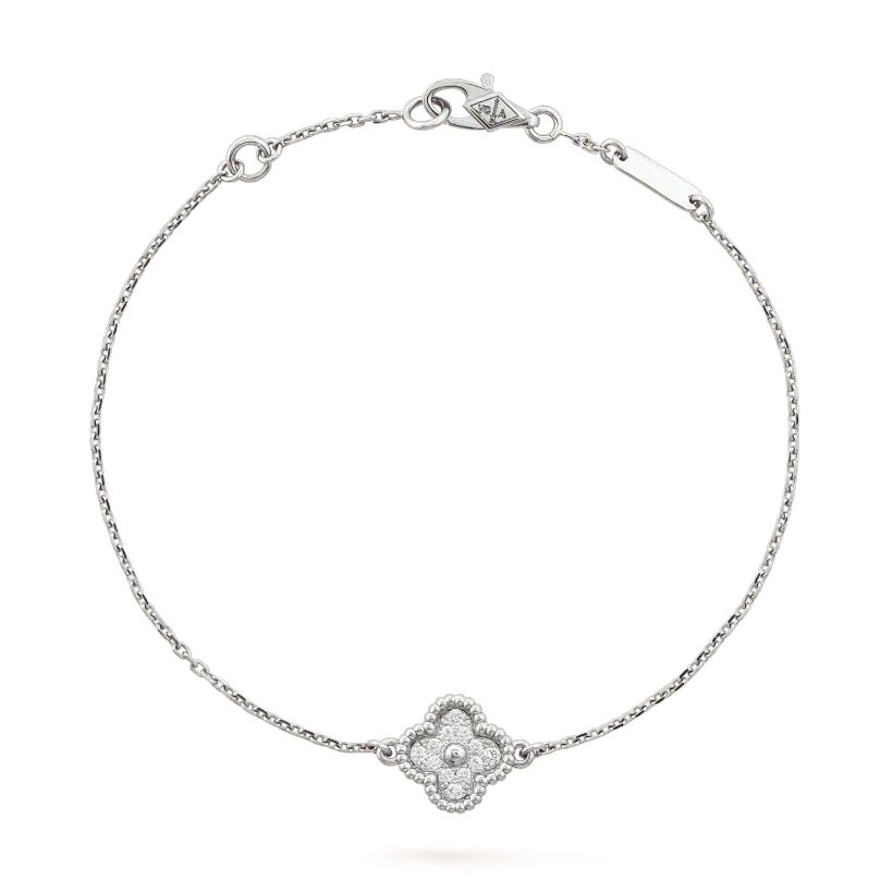 [AuraEcho]CLOVER  SINGLE FLOWER BRACELET SILVER